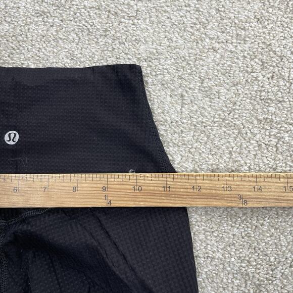 Lululemon High-Rise Yoga Short 6" Inseam Grid Texture Size 2 Black 64-27 - Picture 5 of 7